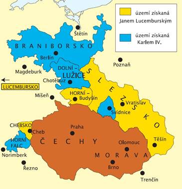 Země Koruny české za Karla IV.