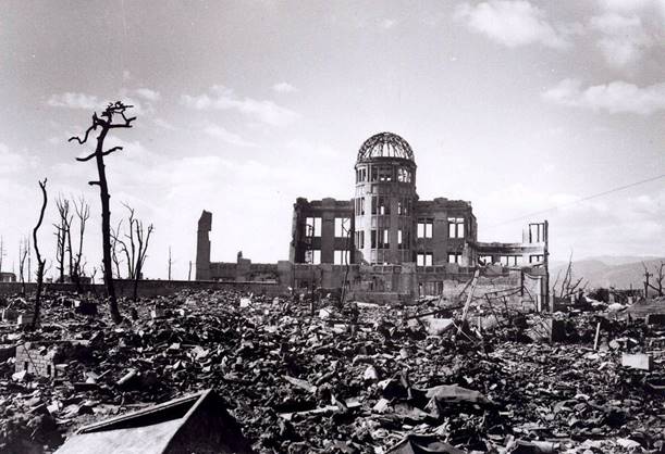 APAN NORTH KOREA NUCLEAR TESTS 2006-10-19 00:00:00 epa00843693 (FILES) A files handout photograph of the Hiroshima Dome following A-bomb exploded over the city on 6 August 1945.The A-bomb blast that killed over 140,000 people in Hiroshima was the first of only two nuclear bombs ever to be used. With tensions growing in east Asia over North Korea's nuclear tests and intentions to test more nuclear weapons the U.S is concerned a nuclear arms race could begin in earnerst across east Asia. Japan is the only nation on earth ever to experience the devestating effects of a nuclear explosion. EPA/A PEACE MEMORIAL MUSEUM HANDOUT